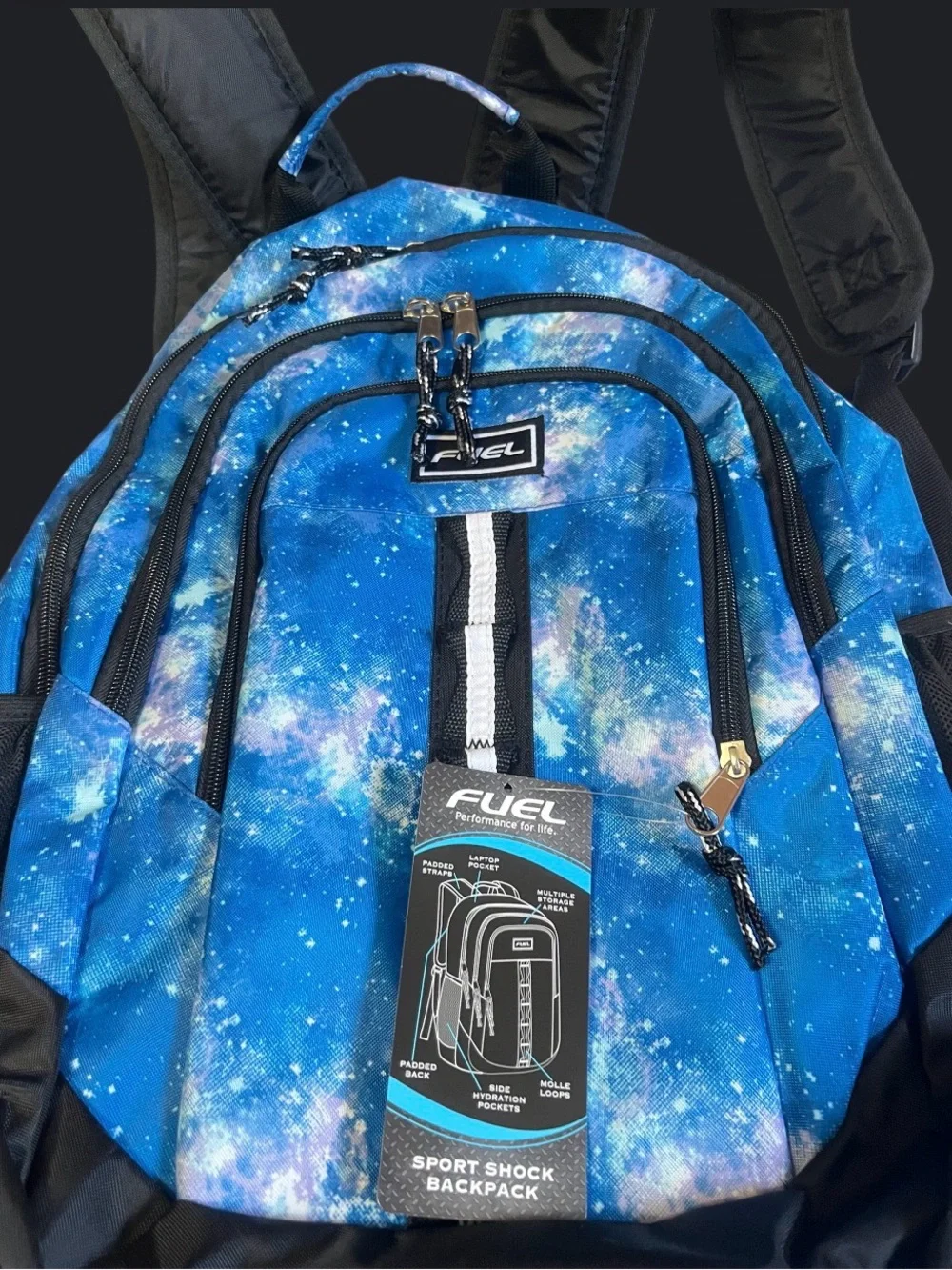 Fuel Galaxy Blue Men's Backpack - Multi-Compartment Carry